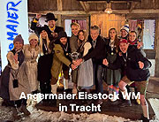 16. Angermaier Eisstock-WM in Tracht am Park Cafe - heiße Duelle auf dem Eis am 17.01.2024 (©Foto:Martin Schmitz)